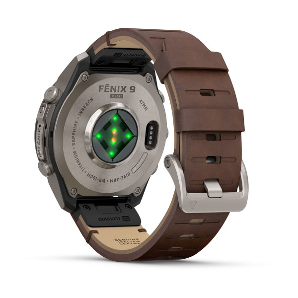 Garmin Fenix 9 Pro inReach Titanium с Walnut кожена каишка 010-04336-41
