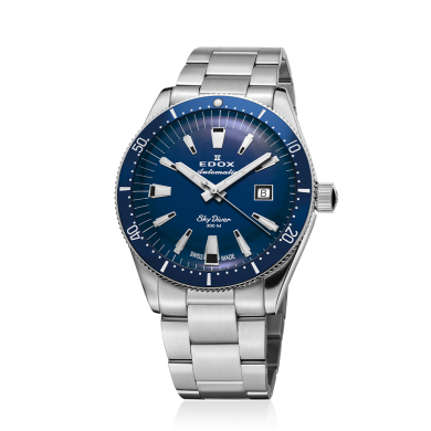 EDOX SKYDIVER  LIMITED EDITION AUTOMATIC 42MM MEN`S WATCH  80126 3BUM BUIN