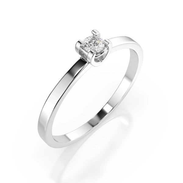 Cara пръстен с диамант 0.10 ct – ЗЛАТНО БИЖУ 14К K101-10022W(3.0)/14K