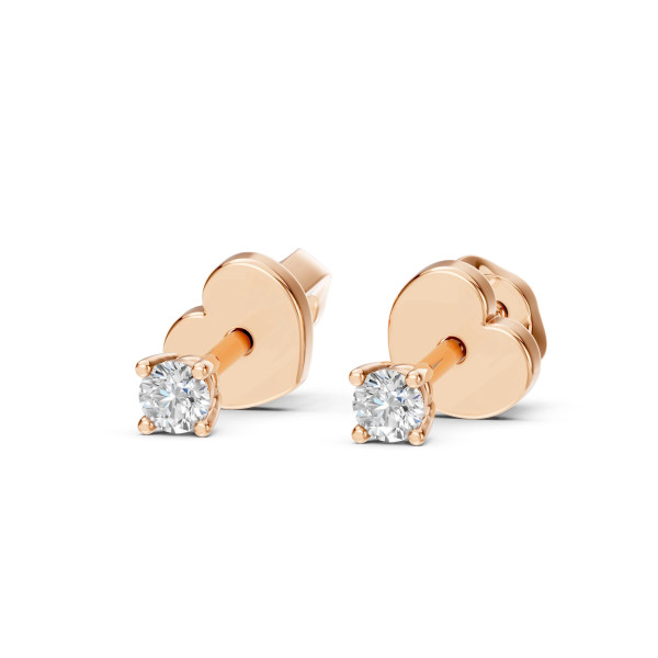 Cara обеци с диаманти 0.12 ct – ЗЛАТНО БИЖУ 14К K102-10012/1R(2.5)/14K