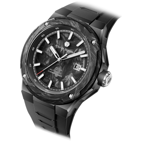 TSAR BOMBA Electron-Carbon-X II Carbon Fiber Automatic Black TB8230-02