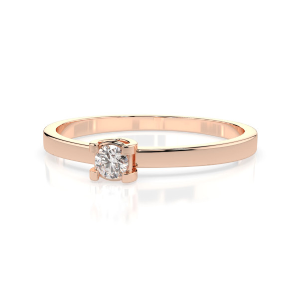 Cara пръстен с диамант 0.10 ct – ЗЛАТНО БИЖУ 14К K101-10022R(3.0)/14K