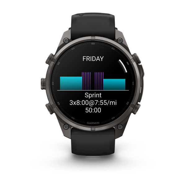 Garmin Fenix 9 Pro Carbon Gray DLC Titanium с Black/Pebble Grey силиконова каишка 010-04336-16