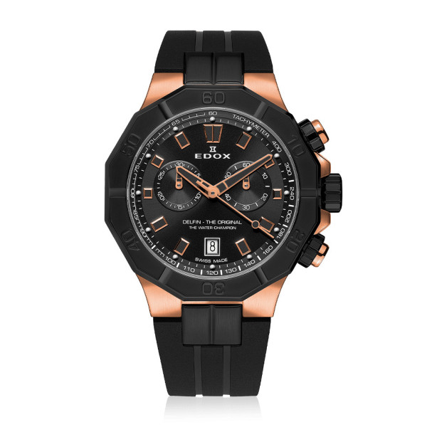 Edox Delfin Chronograph Quartz 10113 37RNCA NIR