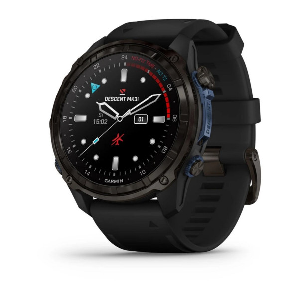 GARMIN DESCENT MK3I 51ММ CARBON GREY DLC ТИТАН С ЧЕРНА СИЛИКОНОВА КАИШКA 010-02752-11