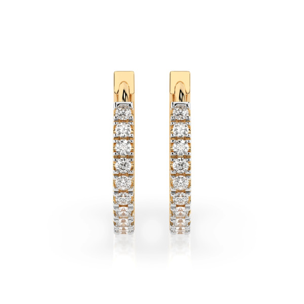 Cara обеци с диаманти 0.22 ct – ЗЛАТНО БИЖУ 14К K102-10109Y(1.3)/14K