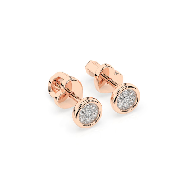 Cara обеци с диаманти 0.08 ct – ЗЛАТНО БИЖУ 14К K102-10068R/14K