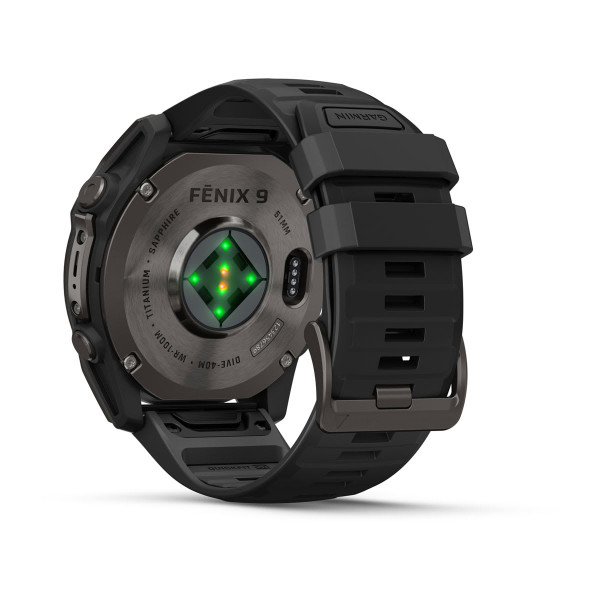 Garmin Fenix 9 Carbon Grey DLC Titanium с Black силиконова каишка 010-04763-11