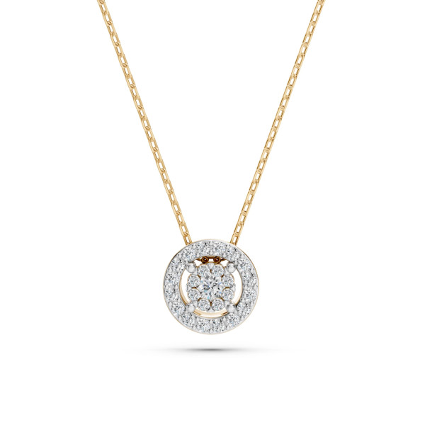 Cara колие с диаманти 0.03+0.11 ct – ЗЛАТНО БИЖУ 14К K104-10002Y(2.0)/14K