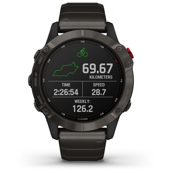 GARMIN FENIX 6 PRO SOLAR CARBON  GREY DLC 47MM 010-02410-23