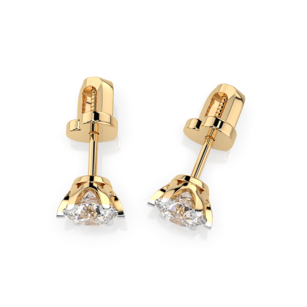 CARA Златни обеци с диаманти 0,90 ct GIA сертификат K102-10040Y