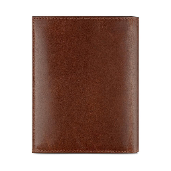 Мъжки портфейл Bugatti - Nobile Vertical With Flap, тъмнокафяв
