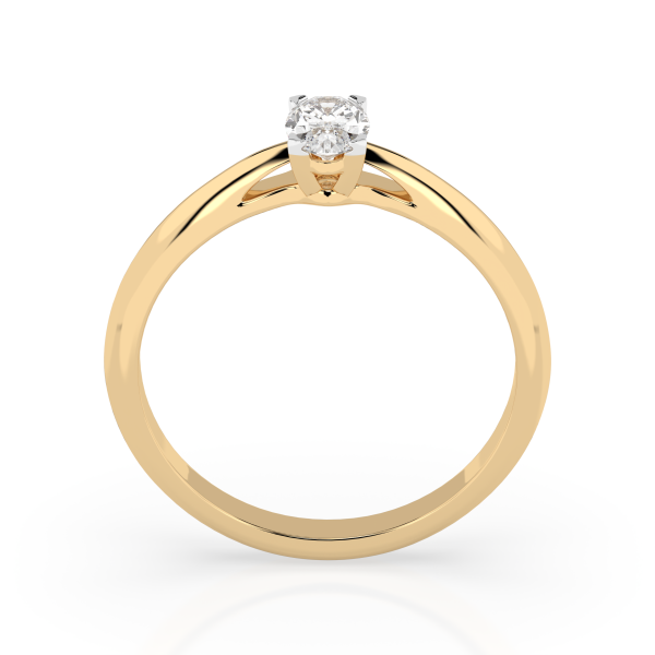 CARA Златен пръстен с диамант 0.40 ct GIA сертификат K101-10190Y OV