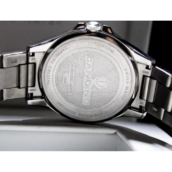 Часовник candino c4606 d мъжки титаниев черен циферблат swiss made classicwatches.bg
