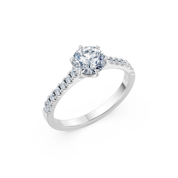 Cara пръстен с диаманти 1.00+0.25 ct – ЗЛАТНО БИЖУ 14К K101-10093W(6.5)/14K