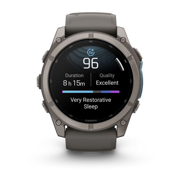 Garmin Fenix 9 Titanium с Pebble Grey силиконова каишка 010-04763-01