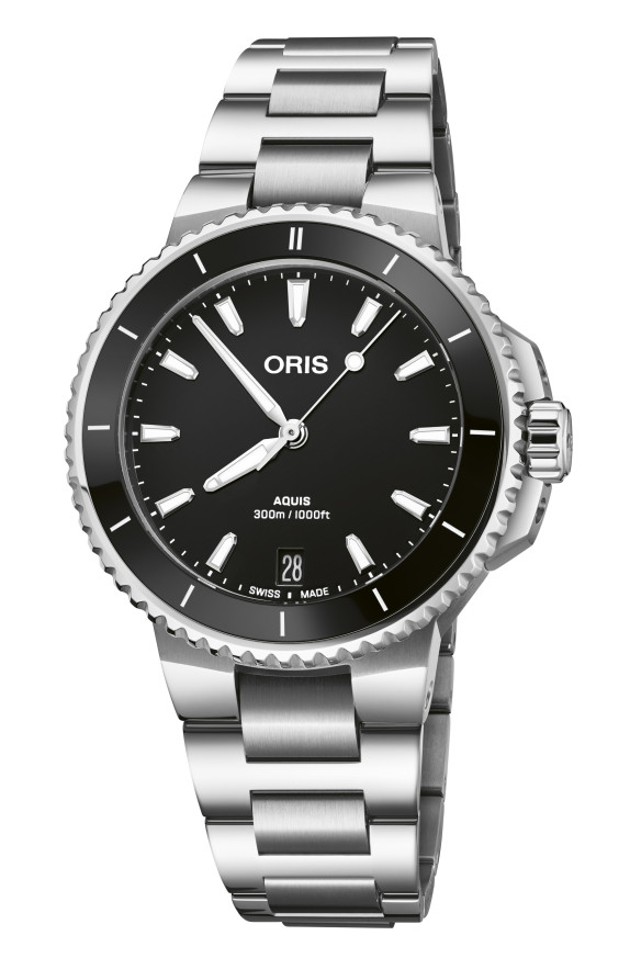 часовник унисекс автоматичен oris aquis date 733 7792 4154 отпред ClassicWatches.bg
