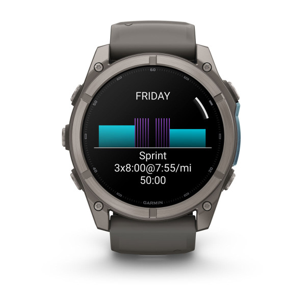 Garmin Fenix 9 Titanium с Pebble Grey силиконова каишка 010-04763-01