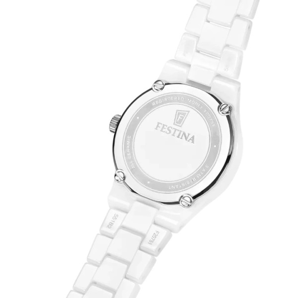 festina ceramic дамски часовник бял керамичен модел classicwatches.bg
