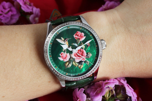 часовник alexander shorokhoff colibri 2 седефен циферблат цветя classicwatches.bg
