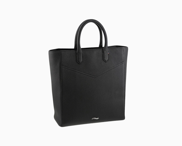 Чанта S.T.Dupont BLACK GRAINED LEATHER TOTE BAG 141005