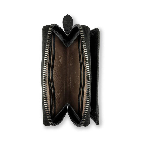 Дамски кожен портфейл Bugatti Bella Ladies Zip Wallet, RFID защита, черен