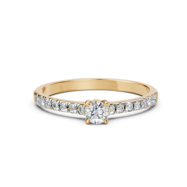 Cara пръстен с диаманти 0.20+0.21 ct – ЗЛАТНО БИЖУ 14К K101-10094Y(3.7)/14K