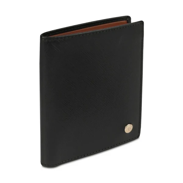 Мъжки портфейл Bugatti - Roccia Upright with Flap, RFID защита, малък, черен