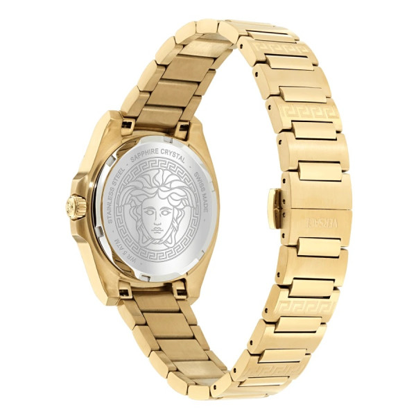 versace greca pulse часовник черен циферблат златна верижка classicwatches.bg
