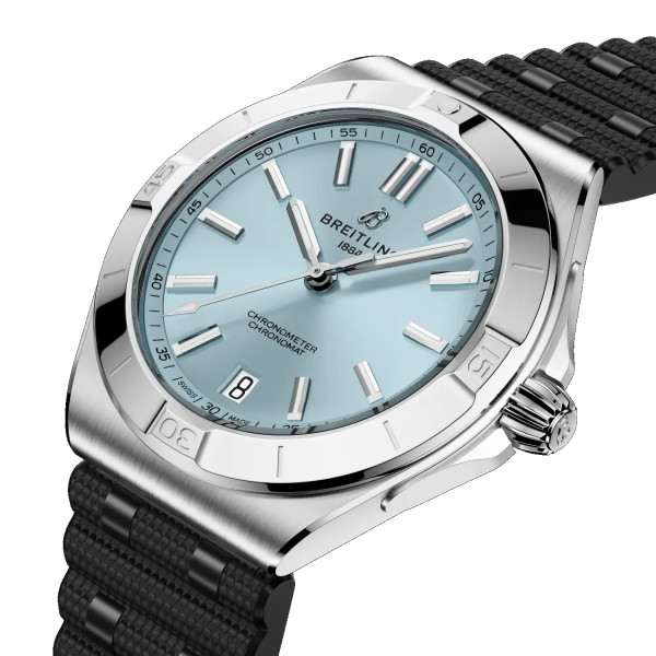 часовник breitling chronomat b31 син циферблат черна гумена каишка classicwatches.bg