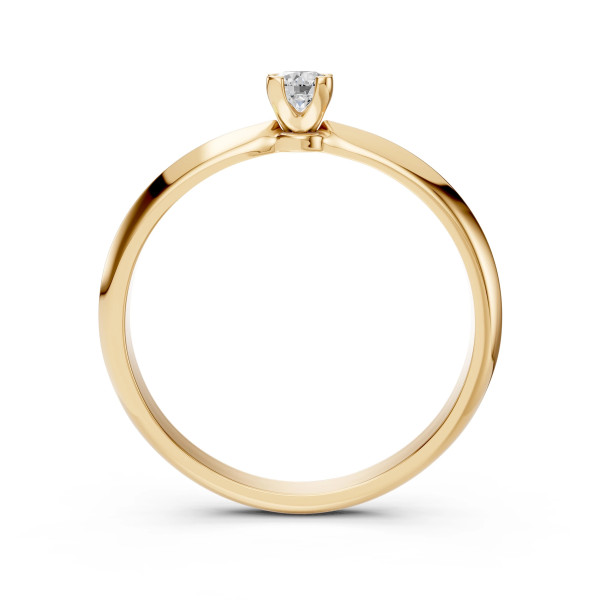 Cara пръстен с диамант 0.15 ct – ЗЛАТНО БИЖУ 14К K101-10089Y(3.4)/14K