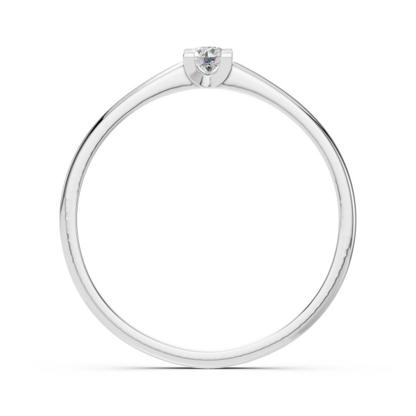 Cara пръстен с диамант 0.10 ct – ЗЛАТНО БИЖУ 14К K101-10117W(3.0)/14K