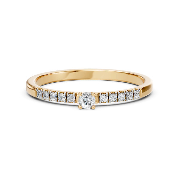 Cara пръстен с диаманти 0.07+0.10 ct – ЗЛАТНО БИЖУ 14К K101-10126/2Y(2.6)/14K