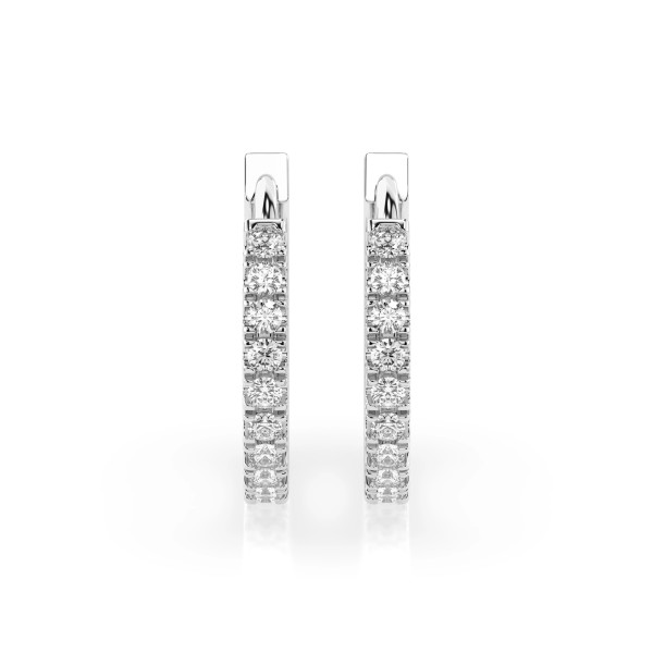 Cara обеци с диаманти 0.22 ct – ЗЛАТНО БИЖУ 14К K102-10109W(1.3)/14K