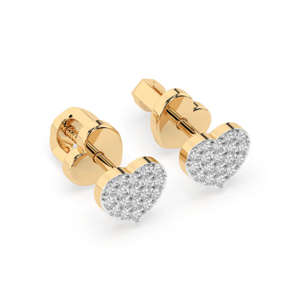Cara обеци с диаманти 0.18 ct – ЗЛАТНО БИЖУ 14К K102-10097Y/14K