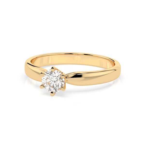 Cara пръстен с диамант 0.30 ct GIA сертификат – ЗЛАТНО БИЖУ 14К K101-10040Y(4.2)/14K