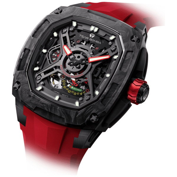 TSAR BOMBA Dark Matter 5 Automatic Red TB8605-01
