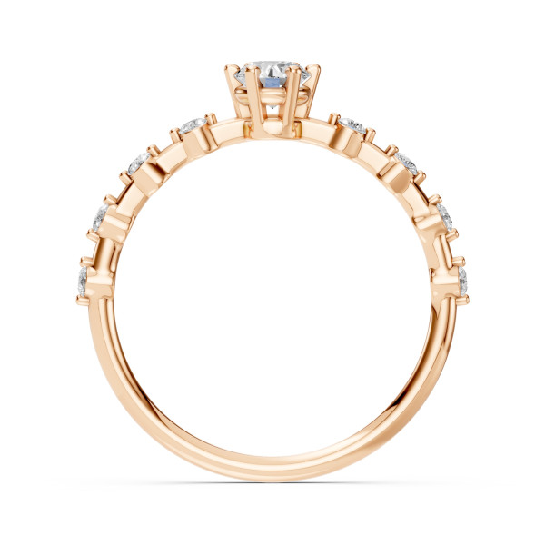CARA Златен пръстен с диаманти 0.30+0,16 ct GIA сертификат K101-10144R