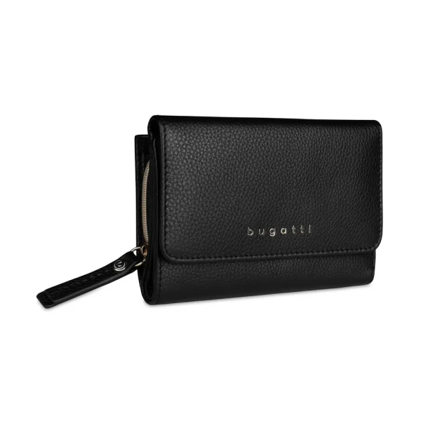 Дамски портфейл Bugatti - Emilia, RFID защита, черен