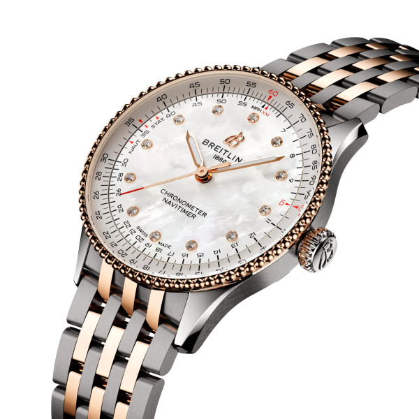 Breitling Navitimer Automatic 36 U17327211A1U1 с корпус от стомана и розово злато – classicwatches.bg