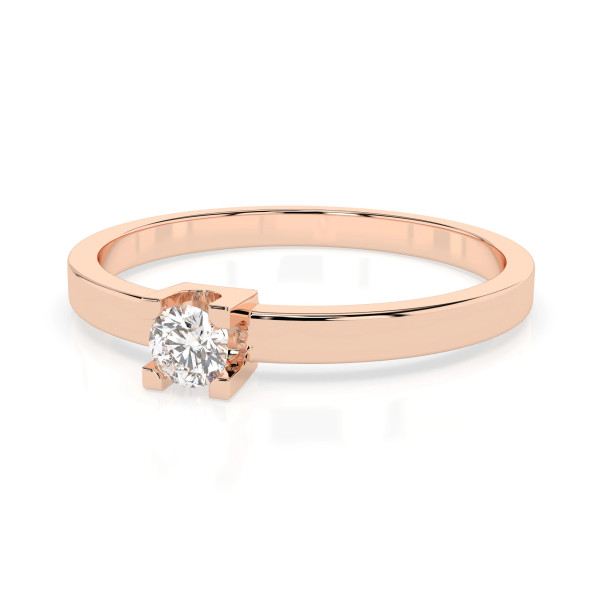 Cara пръстен с диамант 0.10 ct – ЗЛАТНО БИЖУ 14К K101-10036R(3.0)/14K