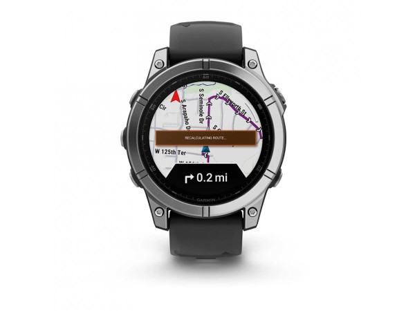 GARMIN FENIX E 47 ММ AMOLED STAINLESS STEEL С BLACK СИЛИКОНОВА КАИШКА 010-03025-00