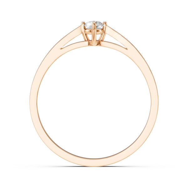 Cara пръстен с диамант 0.10 ct – ЗЛАТНО БИЖУ 14К K101-10125R(3.0)/14K