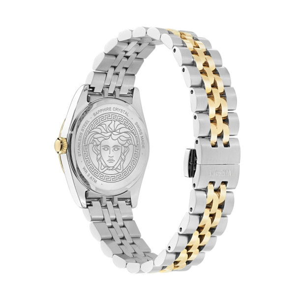 versace millenyium lady зелен седеф и биколорна верижка дамски часовник classicwatches.bg
