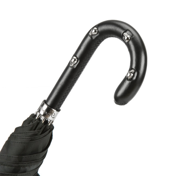 PASOTTI ЧАДЪР  BLACK CAMOUFLAGE,LEATHER HANDLE WITH SKULLS 478 11780-142 H39T