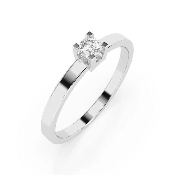 Cara пръстен с диамант 0.10 ct – ЗЛАТНО БИЖУ 14К K101-10036W(3.0)/14K