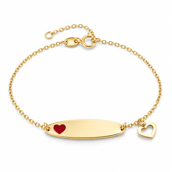 COMETE AMBROSIA kids' gold bracelet with red heart KABZ031