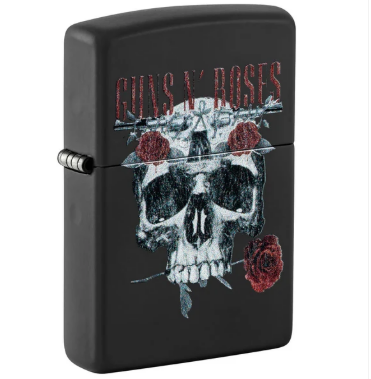 LIGHTER ZIPPO - GUNS N' ROSES, FLOWER SKULL DESIGN