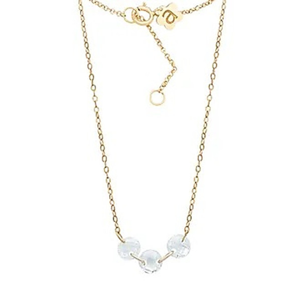 COMETE AMBROSIA GOLD NECKLACE WITH CUBIC ZIRCONIA AGZ297