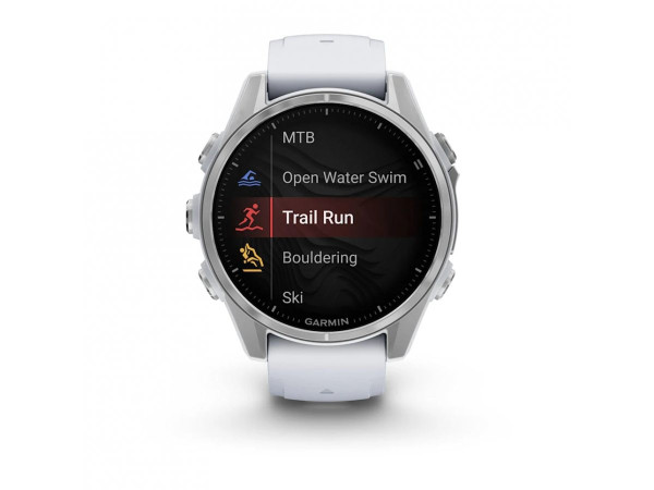 GARMIN FENIX 8 43MM AMOLED SILVER С WHITESTONE СИЛИКОНОВА КАИШКА